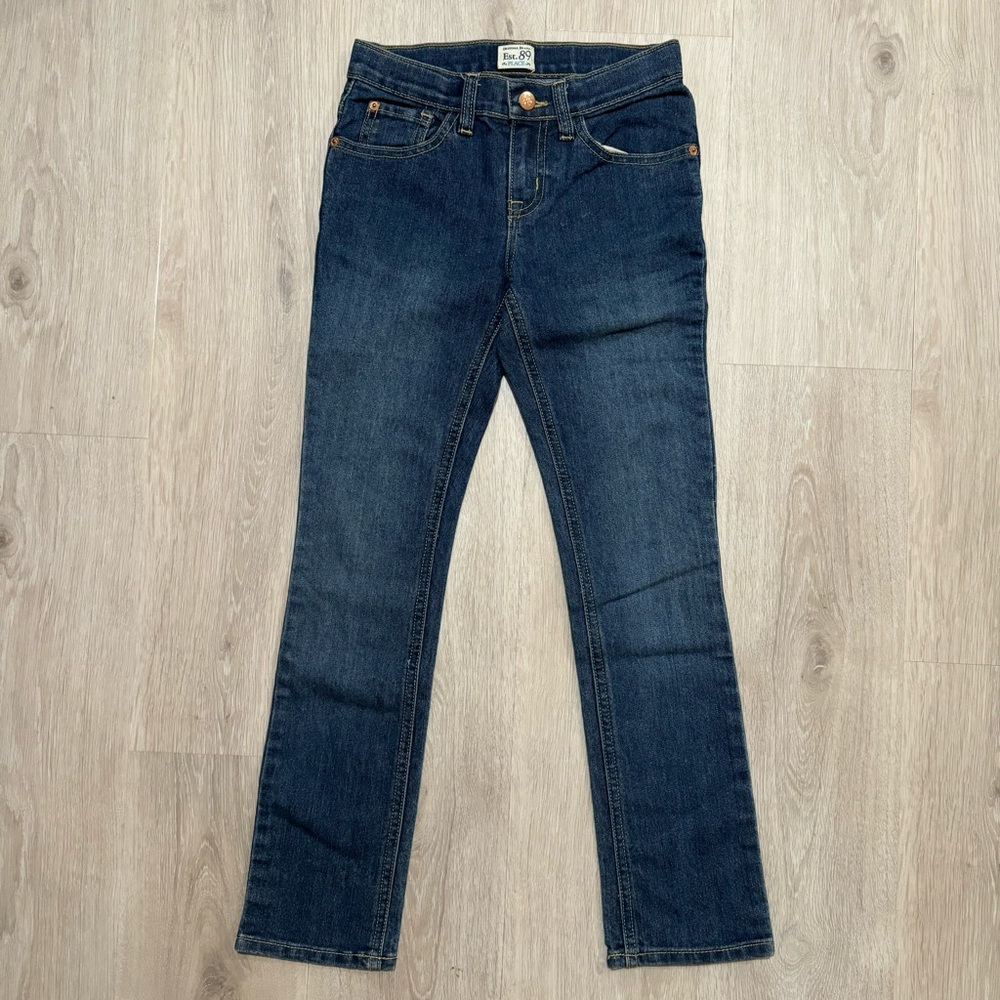Kids The Children's Place Girls Dark Wash Skinny Stretch Denim Jeans 10/12 L